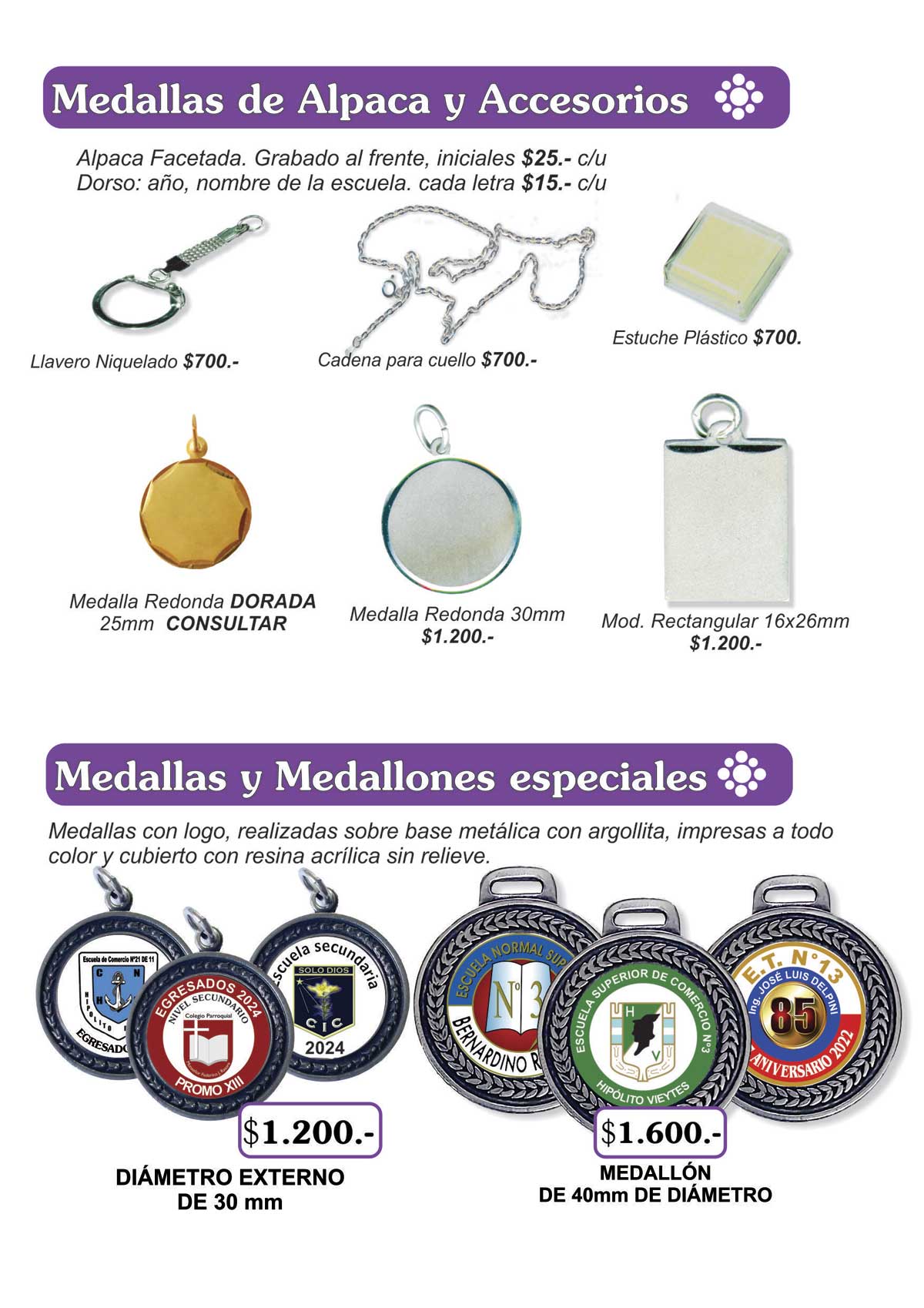 ALPACA MEDALLAS Y MEDALLONE