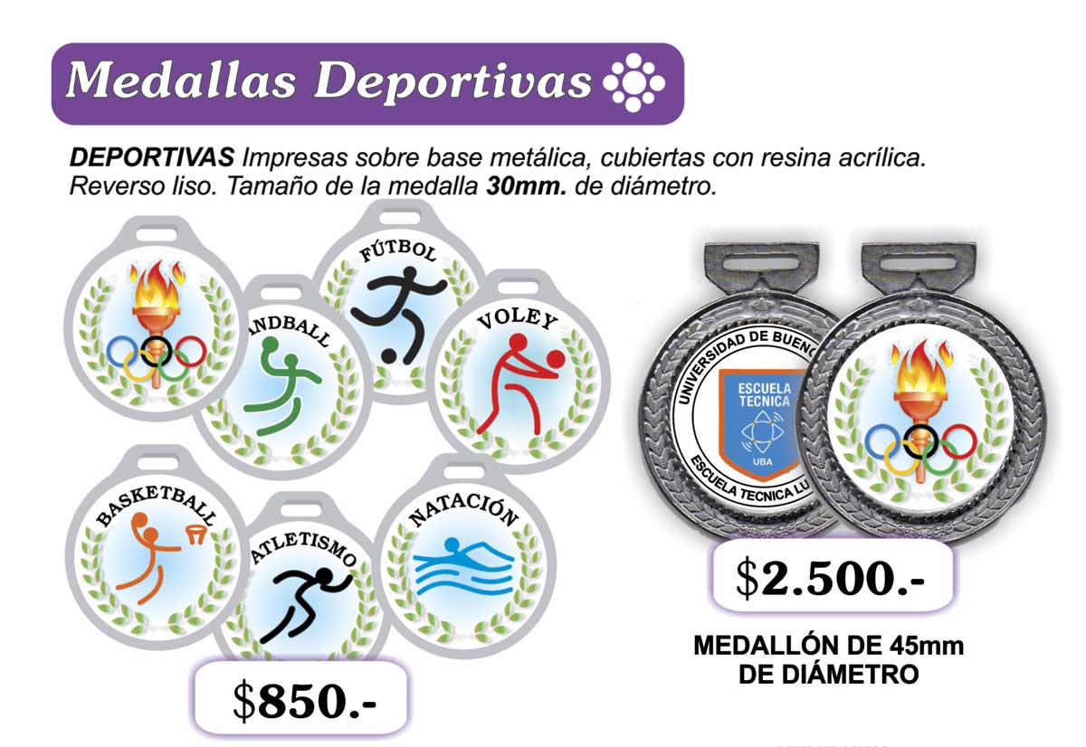 MEDALLAS DEPORIVAS